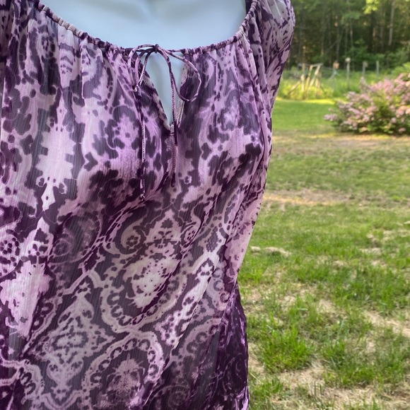 NWT woman’s size 4 purple/white INC Inernational Concepts blouse - Picture 7 of 7